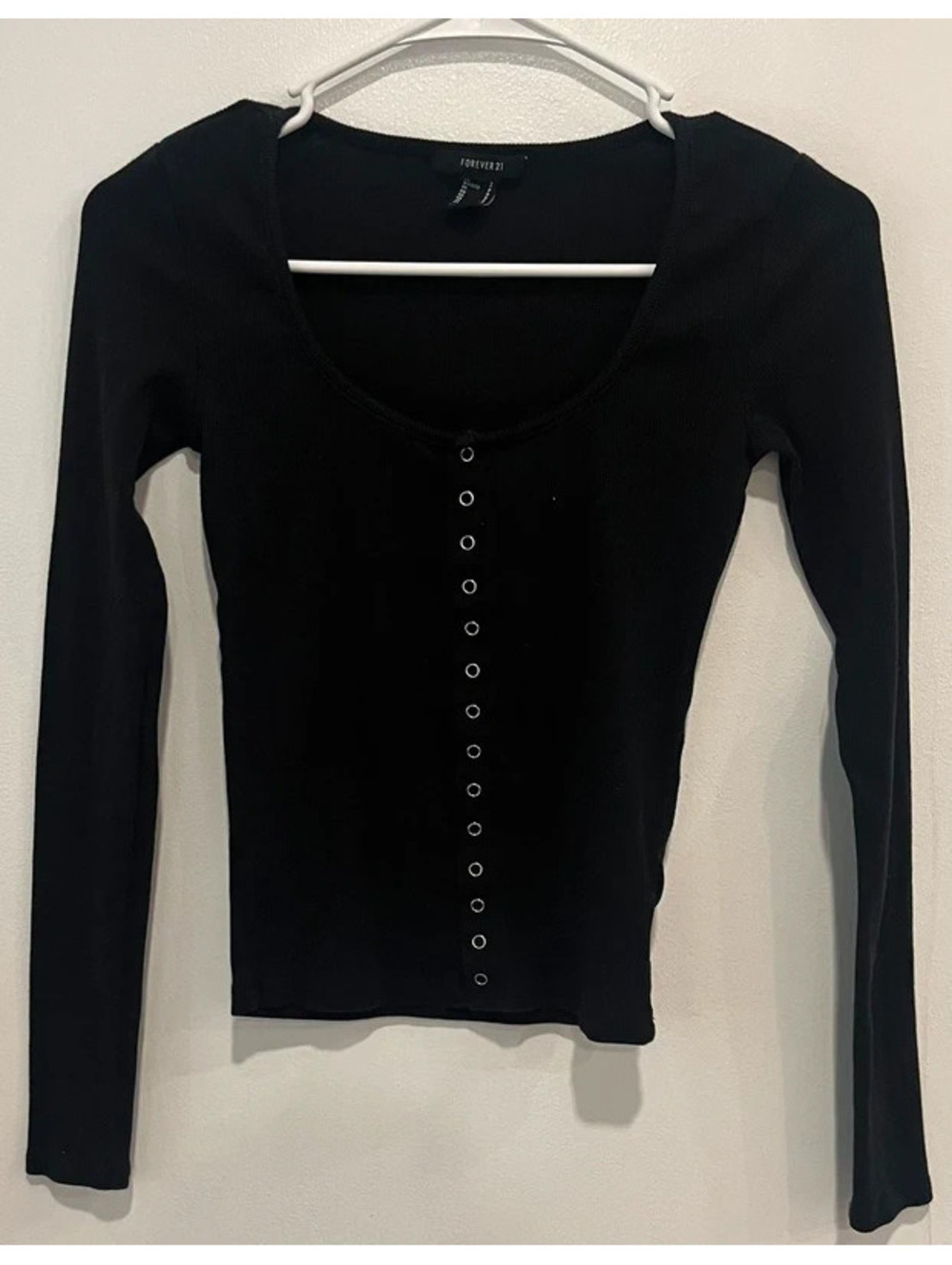 Long Sleeve Shirt, Black, Forever 21, Small [COPY]